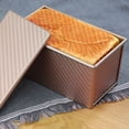 thumbnail image 2 of Home Baking Wonder: Pullman Loaf Pan with Lid, Even Heating Carbon Steel Multipurpose Baking Tray, Non-Stick Coating Loaf Pan for Home Professional Use, 2 of 5