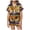 Gold, variant on Futezty Girls Halloween Pajama Set Short Sleeve Button Down Silky Satin Girl PJS Kids Sleepwear Fall Winter Nightwear Loungewear Sets 1T-14T