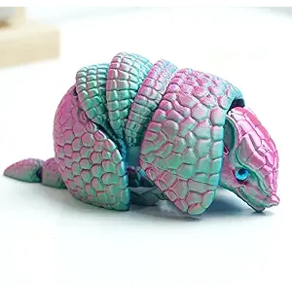 Armadillo Ball 3D Printed Armadillo Model,Flexible Animals Toy Statue,Movable Joints,Home Office Decor,Interesting Toys,Festival Gifts toco,Fidget Toys, Executive Desk Animals Toy (PG)