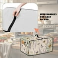 thumbnail image 6 of ZIATUBLES Butterfly Floral Print Toaster Oven Cover Linen-Look Polyester Fabric Appliance Dust Cover Small Size Stain Resistant Kitchen Countertop Decor Organization, 18.5" x 14.5" x 9", 6 of 8