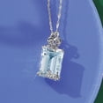 thumbnail image 3 of Ross-Simons 6.97 Carat Aquamarine Pendant Necklace With Diamond Accents in 14kt White Gold, Women's, Adult, 3 of 5