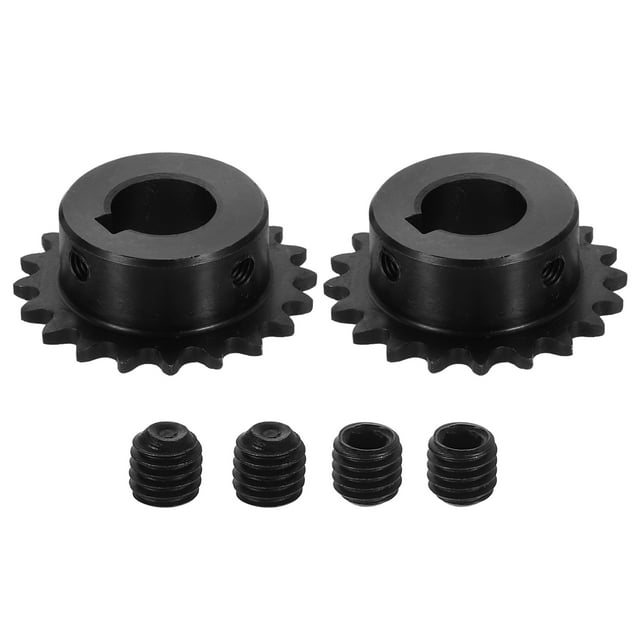 2Pack #25 Chain Roller Sprocket 15mm Bore 1/4" Pitch 20 Tooth Keyway 5 x 2.3mm