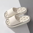 thumbnail image 2 of Stylago Quick Drying Shower Shoes for Women Men Lightweight Home Slippers Bathroom Sandals with Drain Holes Soft Sole Slides Beige Size 6, 2 of 7