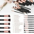 thumbnail image 3 of BS-MALL Makeup Brushes Premium Synthetic Foundation Powder Concealers Eye Shadows Makeup 14 Pcs Brush Set, Rose Golden, 1 Count, 3 of 6
