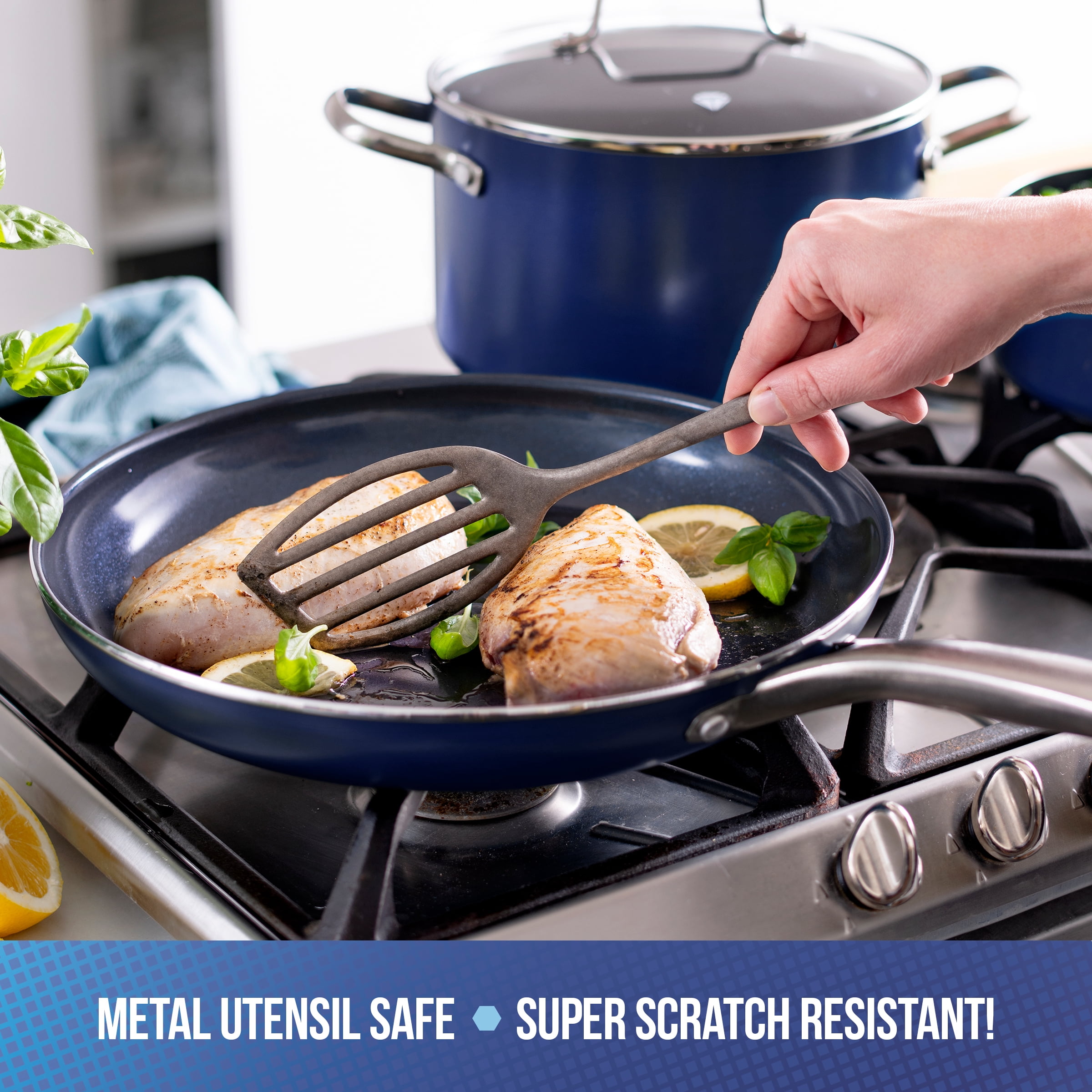 Nonstick 11-Piece Cookware FREE SHIPPING BLUE LIMITED EDITION Blue Diamond