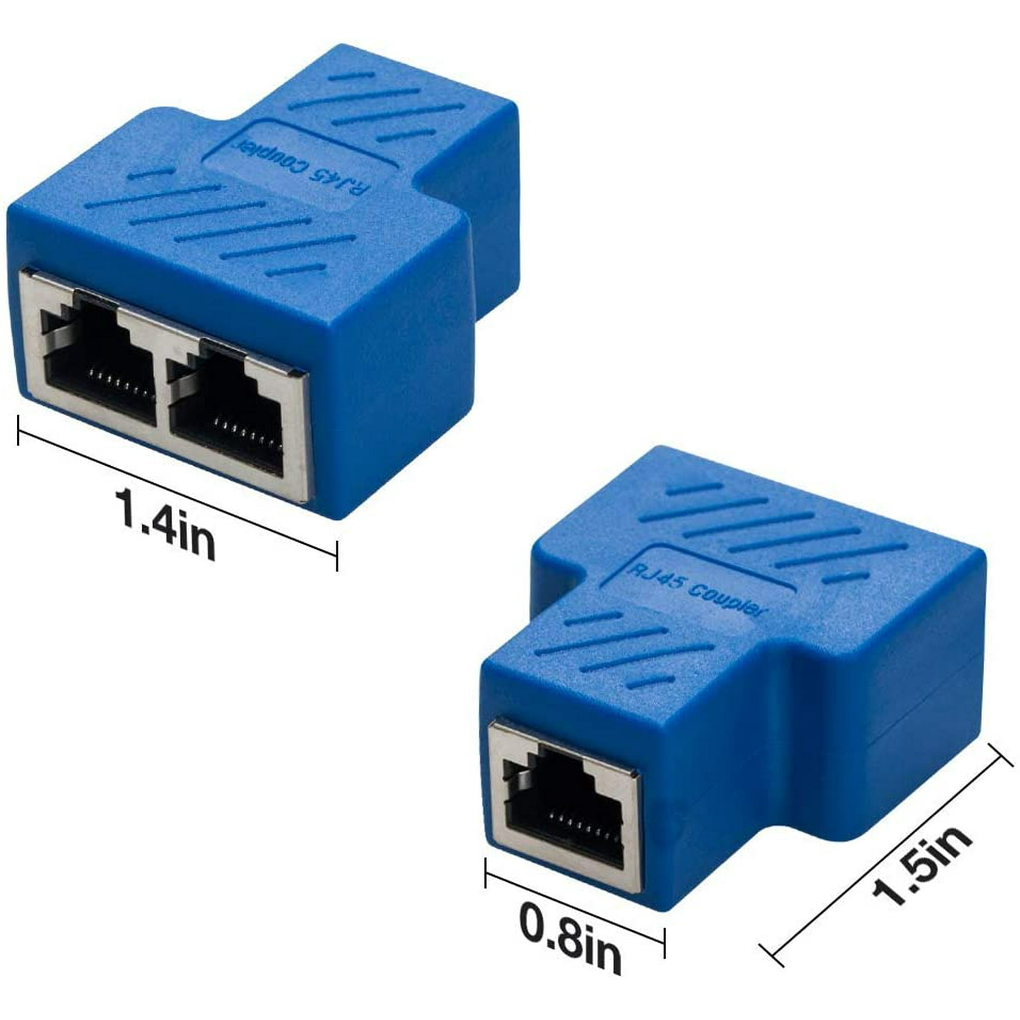 Adaptateur de répartiteur RJ45, Câble Ethernet RJ45 CAT5 6 Port LAN 1 à 2  façons femelle
