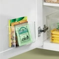 thumbnail image 3 of mDesign Plastic Adhesive Wall Mount Kitchen Organizer, 6" Wide - 2 Pack - Clear, 3 of 9