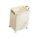 thumbnail image 5 of Cesto de ropa sucia con ruedas y 4 ruedas, ideal para supermercados y hogares. beige, 5 of 9