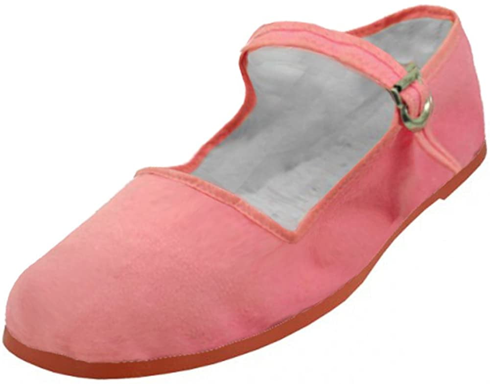 Women's Cotton Mary Jane Shoes Flat Ballet Slip On Colors