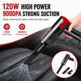 thumbnail image 2 of Alvantor Wired Car Vacuum Cleaner, Portable Handheld Mini Vacuum for Car Home Desktop, Silver, 2 of 7