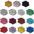 thumbnail image 2 of 60PCS Rose Flower Applique Patches 15 Colors Iron/Sew On Patches Embroidered Patches Flower Embroidered Applique Patches Embroidered DIY Patches for Clothing Jacket Backpack Hat Decor, 2 of 9