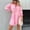 Pink, variant on Odbmxy Denim Mini Dresses for Women Shirt Dress Long Sleeve Women's Plus Size Dresses Button Regular Peplum Plain Dresses,Pink 3XL