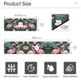 thumbnail image 3 of Yayeee Faucet Mat for Kitchen Sink 14.7" Diatomite Long Splash Guard Pad, Flamingo Leaves Pattern, 2 Pack, 3 of 7