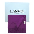 thumbnail image 2 of Lanvin Purple Luxurious Modern 100% Wool Scarf for mens, 2 of 3