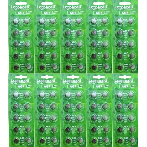(100) New AG7 395 LR927 SR927 Watch Batteries by LOOPACELL