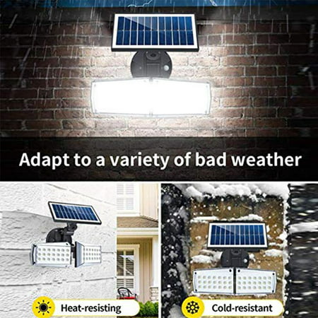 Solar Lights Outdoor Ip65 Waterproof, Wireless Security Lights With Remote