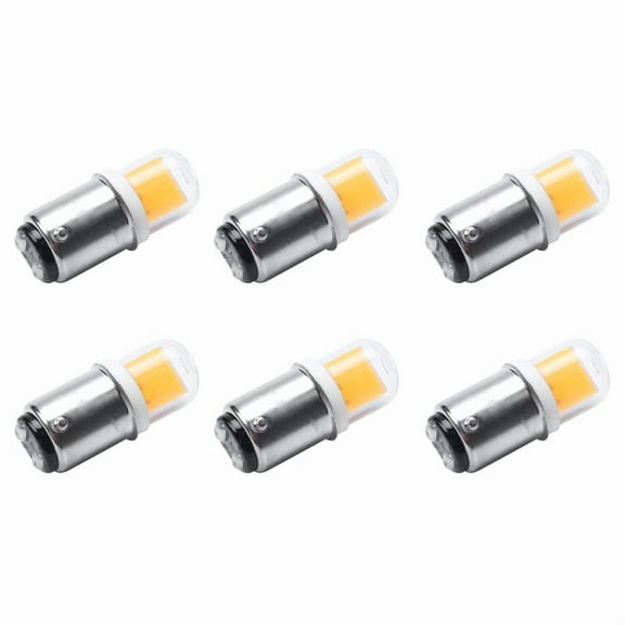 6X BA15D Led Light Bulb 3W 110V 220V AC Non-Dimming 300 Lumens COB 1511 Led Lamp White Warm White (Warm White)