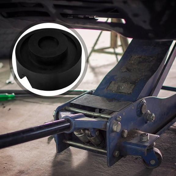 LULULION 2Pcs Black Rubber Jack Lift Pads for Car Jack Protect Frame Rails Quick Installation