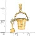thumbnail image 4 of 14K Yellow Gold 3-D Moveable Beach Bucket W/Shovel Charm - 20.35mm, 4 of 6