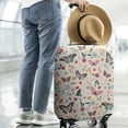 thumbnail image 2 of Beige Butterfly Flower Pattern Luggage Cover Fashion Suitcase Cover Baggage Covers Fit 25-28 Inch Luggage (Go Travel), 2 of 5