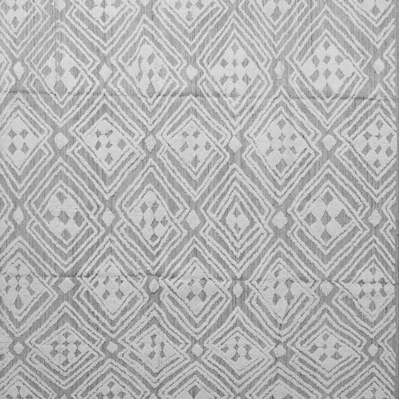 Ahgly Company Indoor Square Abstract Gray Modern Area Rugs, 8' Square