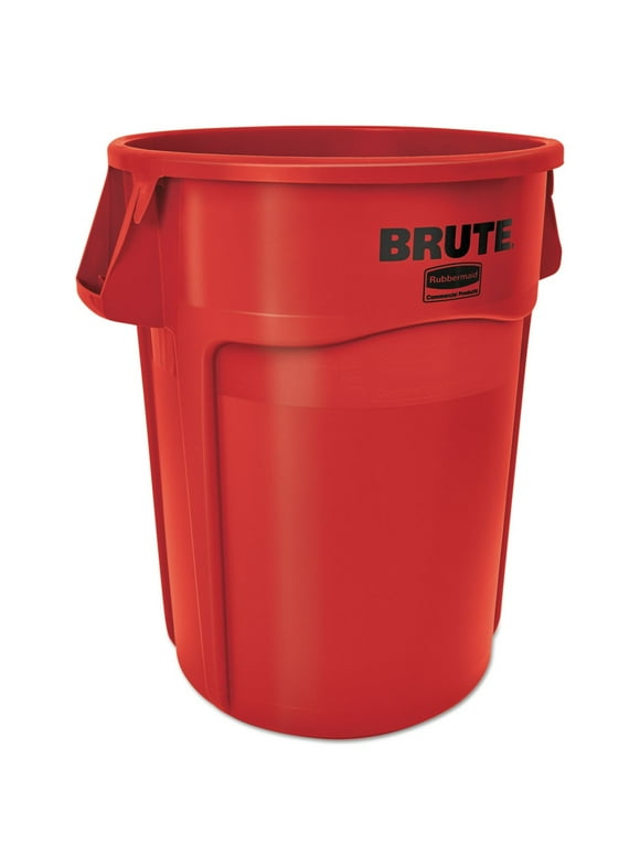 Rubbermaid Commercial FG264360RED BRUTE 44 Gallon Vented Plastic Round Container - Red