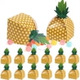 thumbnail image 1 of 50 Piezas Caja de Galletas de Caramelo de Piña Caja de Embalaje de Regalo de Fiesta Hawaiana Bolsa Luau Decoración de Boda de Cumpleaños de Verano, 1 of 5