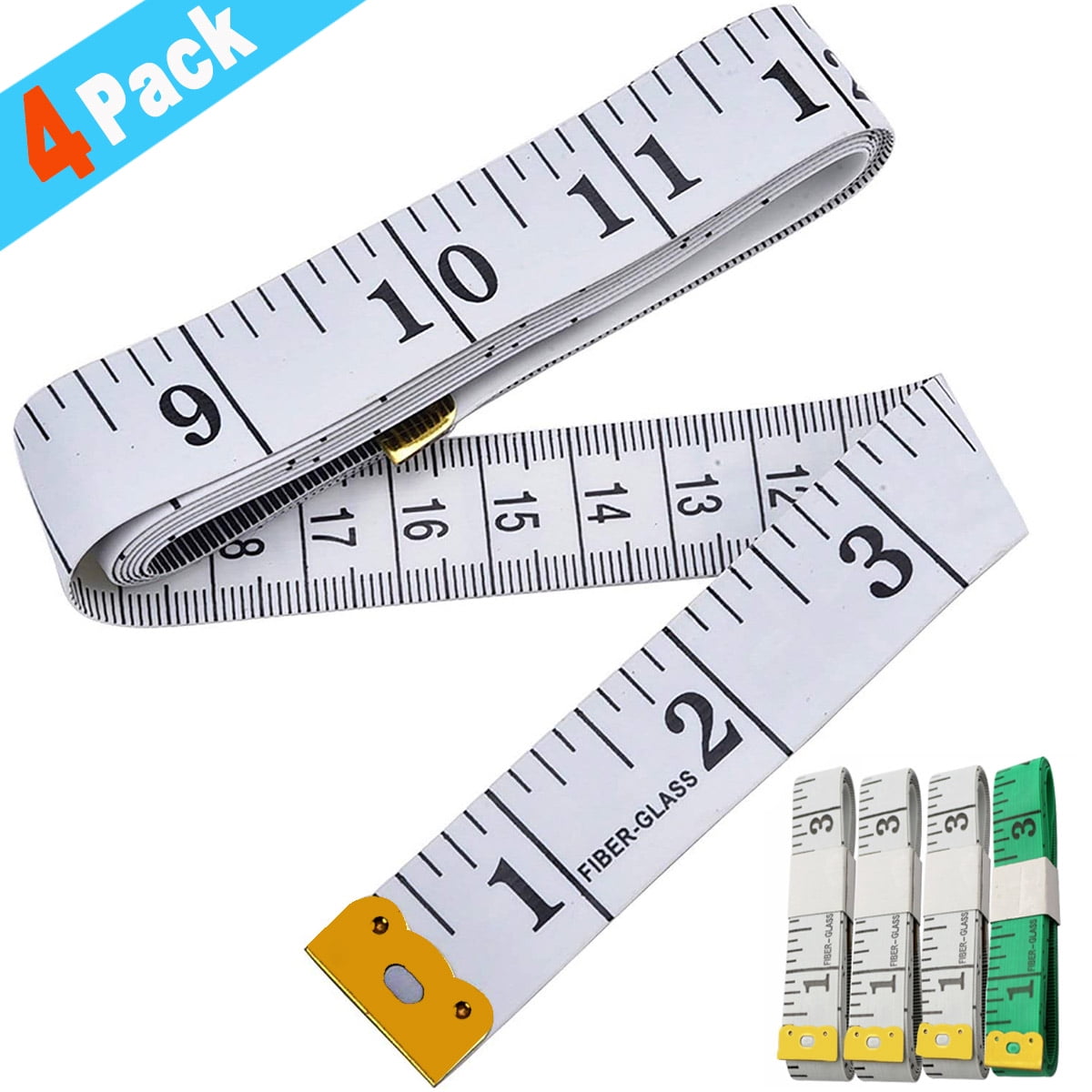 Soft Tape Measure Push Button Tape Body Measuring Soft Retractable for Sewing Double-Sided Tailor Cloth Ruler for People Who are on Diet,Random Color 60 inch,1.5m 