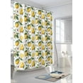 thumbnail image 3 of Fsddascl Yellow Lemon Shower Curtain Set - 48" x 72" Washable Bathtub Curtain with 12 Hooks, Tropical Green Leaf Pink Floral Fruit Waterproof Fabric Stall Shower Curtains for Bathroom/Bathtub Décor, 3 of 6