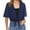 Navy, variant on Women's Soft Chiffon Shawl Wraps For Evening Dress Wedding Cape Bolero Flapper Solid Short Sleeves on Clearance Navy XXL