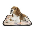 thumbnail image 2 of PKQWTM Cute Roosters Floral Ornament Beige Pet Dog Cat Bed Pee Pads Mat Cushion Potty Dogsblankets Crate Bed Kennel 25x30 inch, 2 of 3