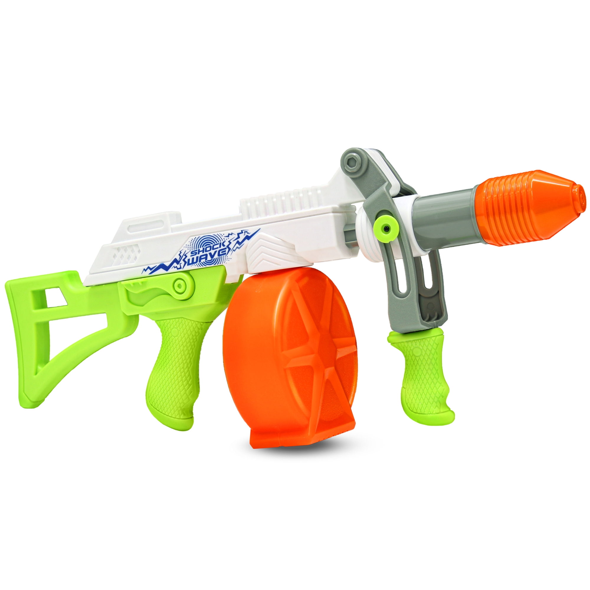 Lanard: Water Blaster - Shockwave - Green-White-Orange, Pump Action Extreme Drencher Toy, Sprays Water Up To 27ft, 23.6oz Tank, Outdoor Play, Kids 4+