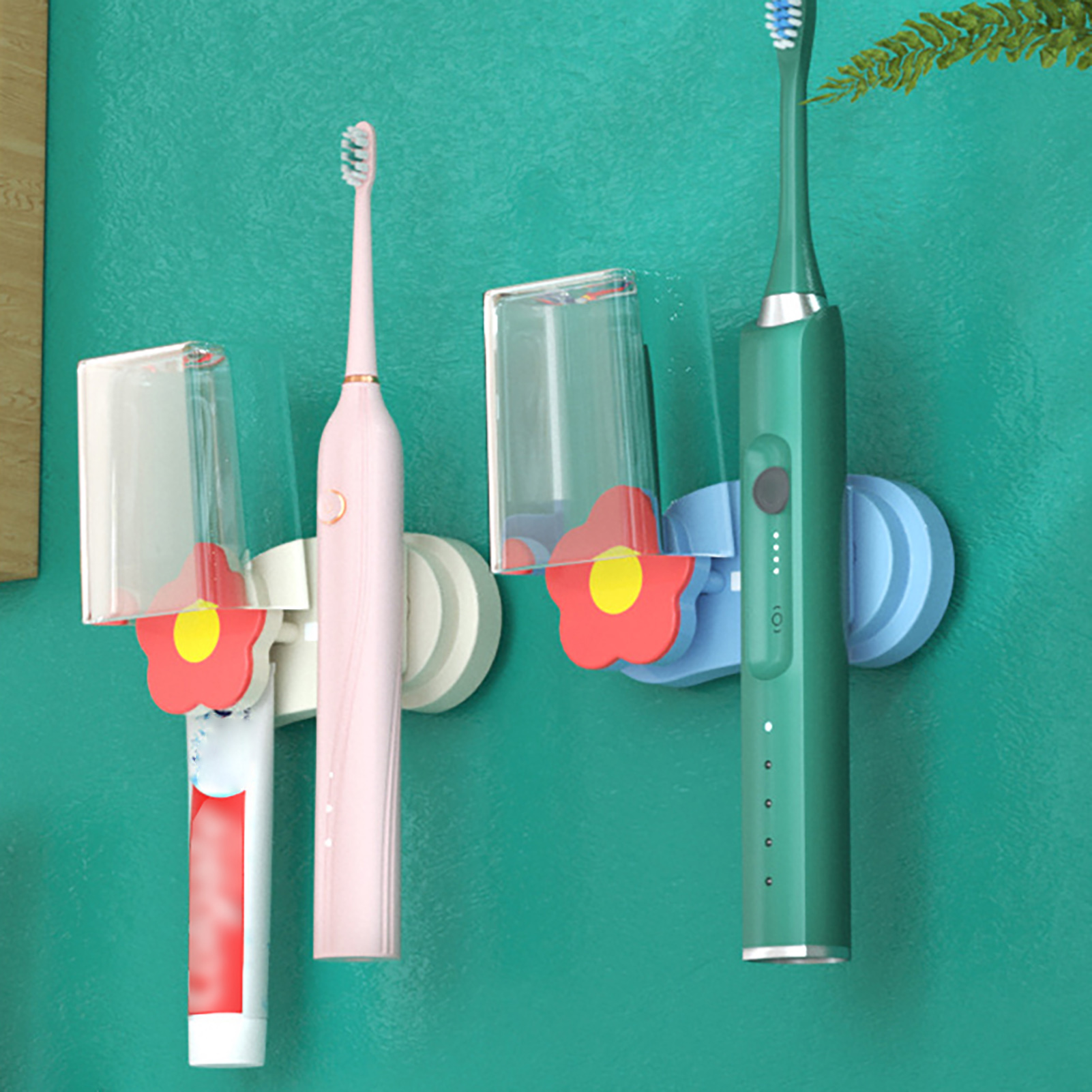 Travelwant 2Packs Electric Toothbrush Holder for Bathroom, Wall Mounted for Shower SpaceSaving