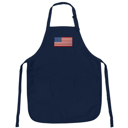 Where To Buy Quality Outdoor Furniture USA Flag Apron Grilling Barbecue Or Kitchen American Flag Aprons Famous Broad Bay Quality ()