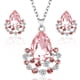 thumbnail image 3 of Fiudx Colgante de Cristal, Elegante Conjunto de Collar de Aleación, Pendientes de Moda con Diseño de Gota a Juego, Joyería Duradera para Uso Diario, Accesorio de Fiesta para Mujer, Incluye Collar y P, 3 of 3