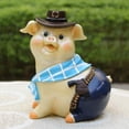 thumbnail image 4 of Nuevo Navidad Adorno Resina Westcowboy, Banco Dinero Piggy, 4 of 9