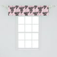 thumbnail image 2 of Ambesonne Grapes Valance Pack of 2, Sketchy Fruit on Squares, 54"X12", Pink Grey, 2 of 4