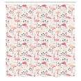 thumbnail image 3 of Ambesonne Flamingo Shower Curtain, Wild Bird Love Vintage, 69"Wx75"L, Beige Pink, 3 of 5