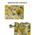 thumbnail image 6 of Lemon 2 Panel Kitchen Curtains for Small Windows, Farmhouse Vintage Summer Retro Fruits Yellow Brown Bathroom Tier Curtain, Short Window Treatment for Bedroom/Living Room 55"x24", 6 of 6