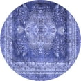 thumbnail image 1 of Ahgly Company Machine Washable Indoor Round Persian Blue Traditional Area Rugs, 8' Round, 1 of 4