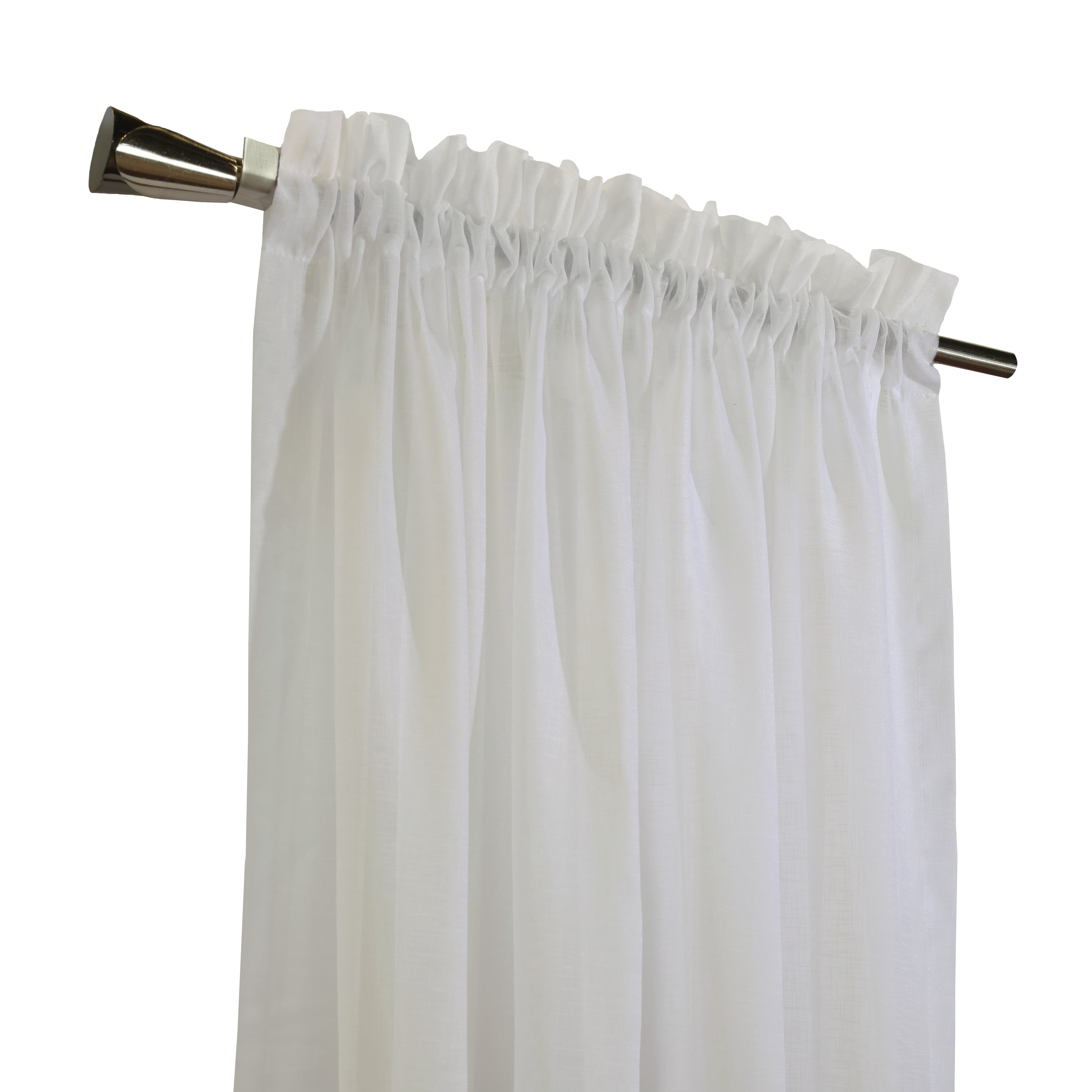 Loft Living Cannes Sheer Rod Pocket Indoor Curtain 56 x 95 in Ivory