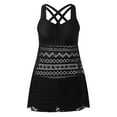 thumbnail image 6 of Womens Swimsuits Tankini Summer Two Piece Print Sling Swim Tank Top with Shorts Black Women Bathing Suits L, 6 of 6