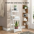 thumbnail image 3 of 5-Tier Floating Corner Bookshelf, Wall Mount Corner Shelf Storage Plant Display Shelves for Home Office, Bedroom, Living Room and Bathroom, Rustic Brown, 3 of 6