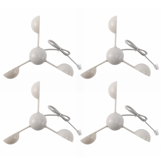 4X WH-SP-WS01 Anemómetro Instrumento de Medición de Velocidad del Viento Sensor de Velocidad del Viento Instrumento MeteorolóGico Accesorios para Anemómetro