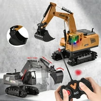 ABPWLY Toys 5 Channel Remote Control Excavator 1:20 Scale RC Construction Truck with Alloy Body and Lights Sports & Outdoor Play Toys