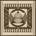 thumbnail image 1 of Ahgly Company Indoor Square Patterned Sepia Brown Area Rugs, 8' Square, 1 of 6