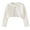 White, variant on FEOYA Girls Shrug Sweater Toddler Knit Cardigan Baby Kids Bolero Knitwear Long Sleeve Button Closure Jacket Spring Coat Cover Tops for 2-3 Years