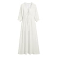 thumbnail image 5 of Levmjia Women's Long Sleeve V Neck Maxi Dress Casual Loose Flowy Dress with Pockets Tie Waist Boho Summer Beach Vacation Dresses, 5 of 7
