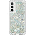 thumbnail image 2 of Case for Samsung Galaxy S23 FE Case Glitter Liquid Cute Clear Phone Case Floating Quicksand Shockproof Protective Bumper Soft TPU Case for Samsung Galaxy S23 FE Love Sliver YB, 2 of 7