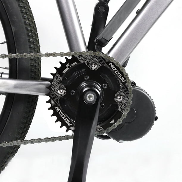 Cadena de eléctrica 32T ~ 42T 104BCD rueda de cadena de forma forma forma estrecha cadena rueda dentada piezas de componentes Negro 32T DYNWAVEMX Plato de bicicleta eléctrica